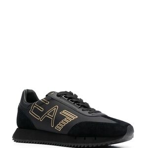 Emporio Armani EA7 Sneakers – Black & Gold – Size EU 38 / US 5.5 – New with tags